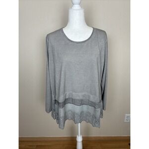 Impulse‎ California Grey Tunic Top Women's Size XL